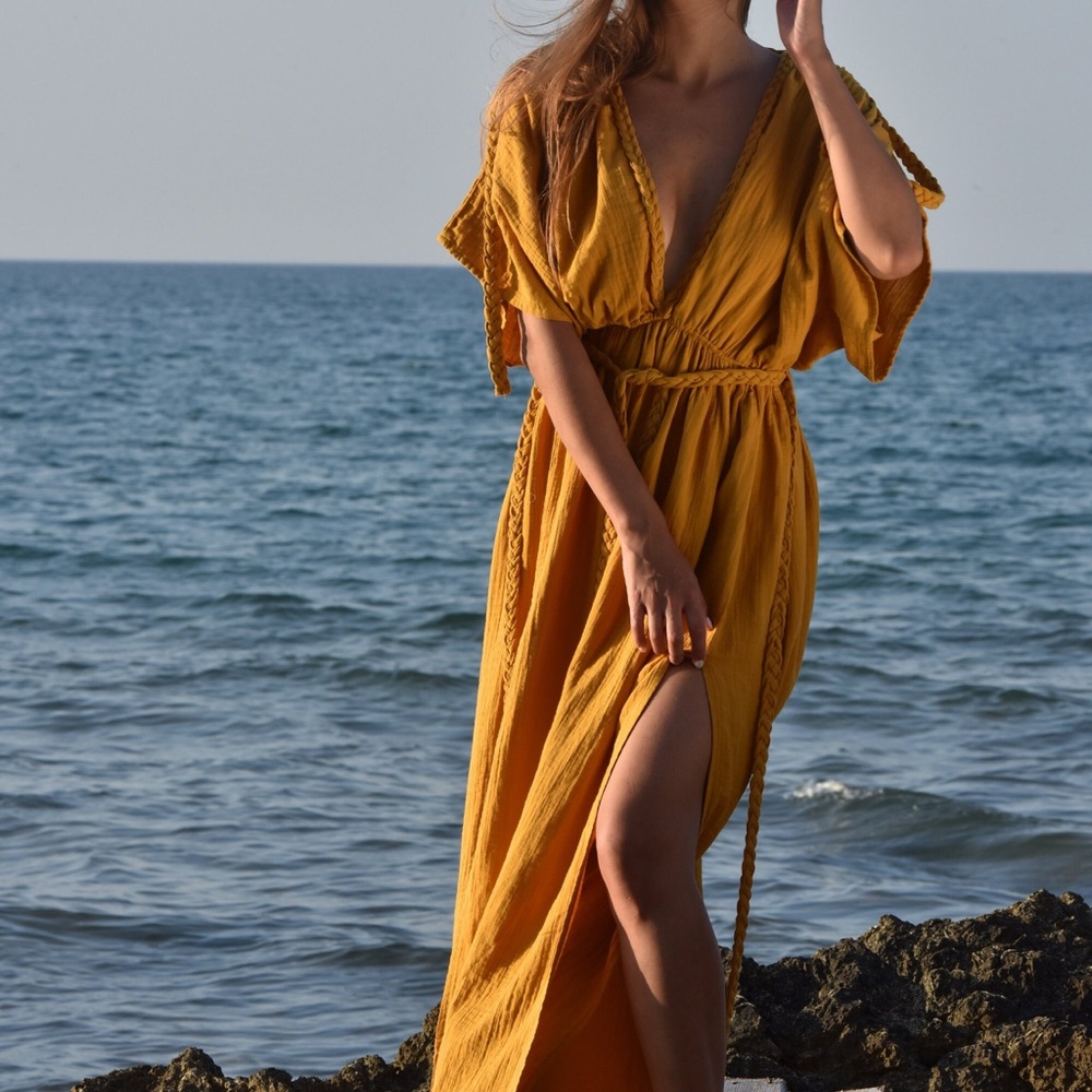Mustard Yellow Boho Dress